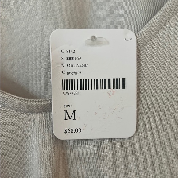 NWT- Free People Beach Gray Asymmetrical Flutter Sleeve Beach Tunic - Picture 3 of 5